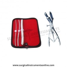 Hegar uterine dilator 3 pieces set,3-4, 5-6, 17-18, mathieu speculum
